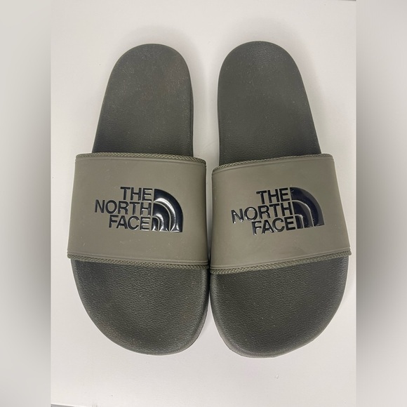 The North Face Men’s 13 Army Green Black Slides Casual Slip On Sandals - Picture 7 of 12